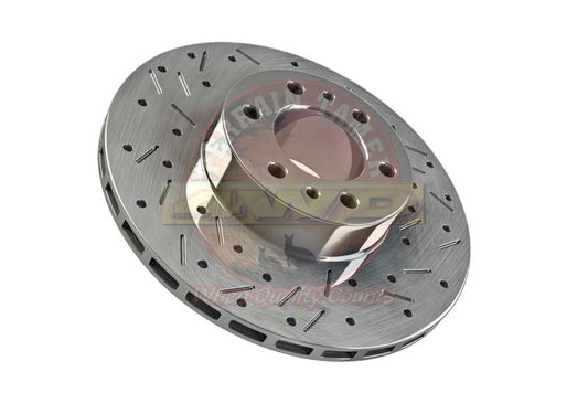 Heavy Duty Dimpled And Slotted Rear Brake Rotor - Toyota Landcruiser 100 Series 98+ - Terrain Tamer