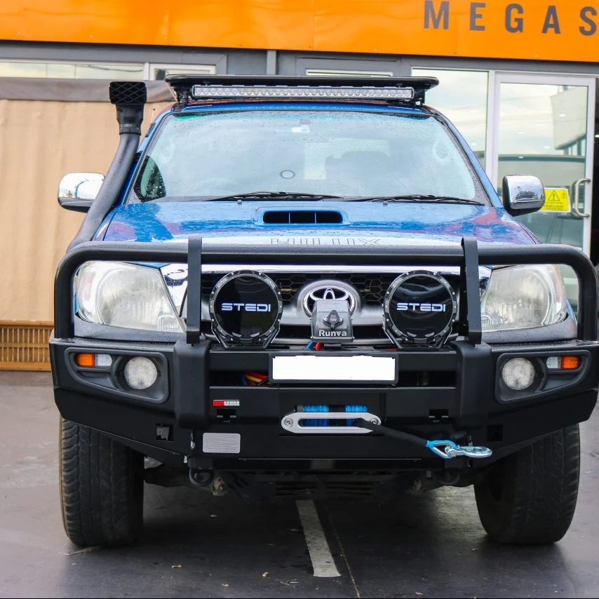 Rockarmor Premium Steel Bullbar To Suit Toyota Hilux N70 2005 - 2011 (Bumper Cut)
