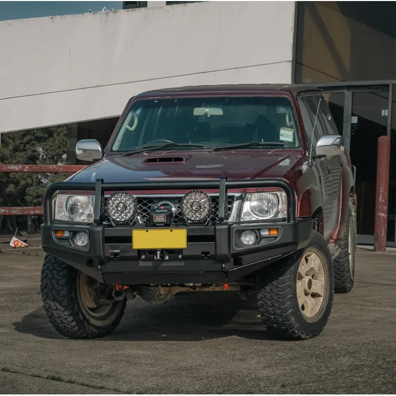 Rockarmor Premium Steel Bullbar To Suit Nissan Patrol Gu4 2005 To Current (Full Bar Replacement)