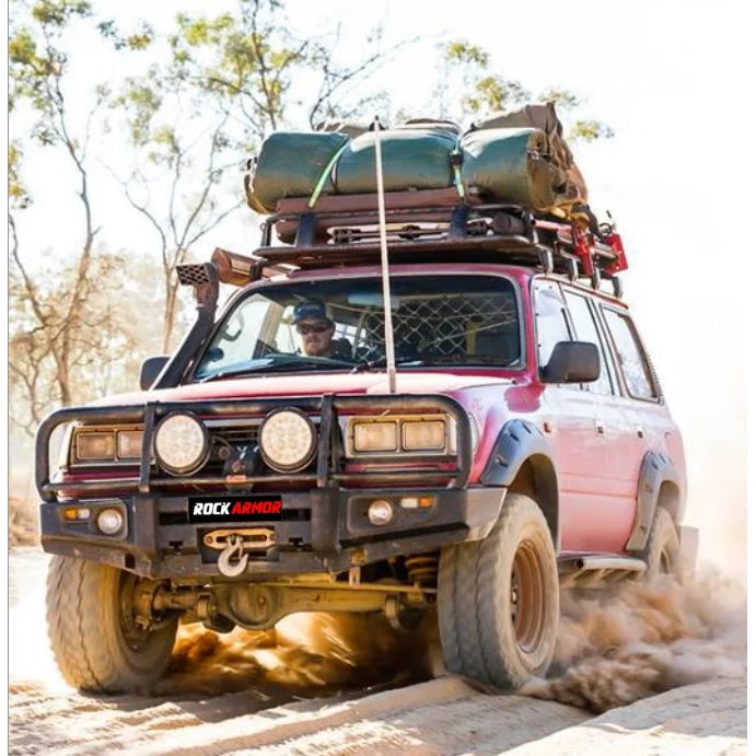 Rockarmor Premium Steel Bullbar To Suit Toyota Landcruiser FJ80 HJ80 HDJ80 1992-1997 (Full Bar Replacement)