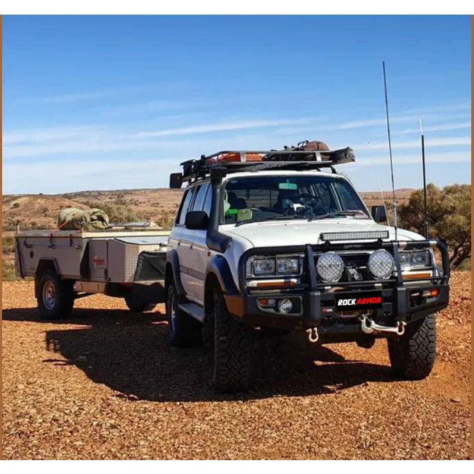 Rockarmor Premium Steel Bullbar To Suit Toyota Landcruiser FJ80 HJ80 HDJ80 1992-1997 (Full Bar Replacement)