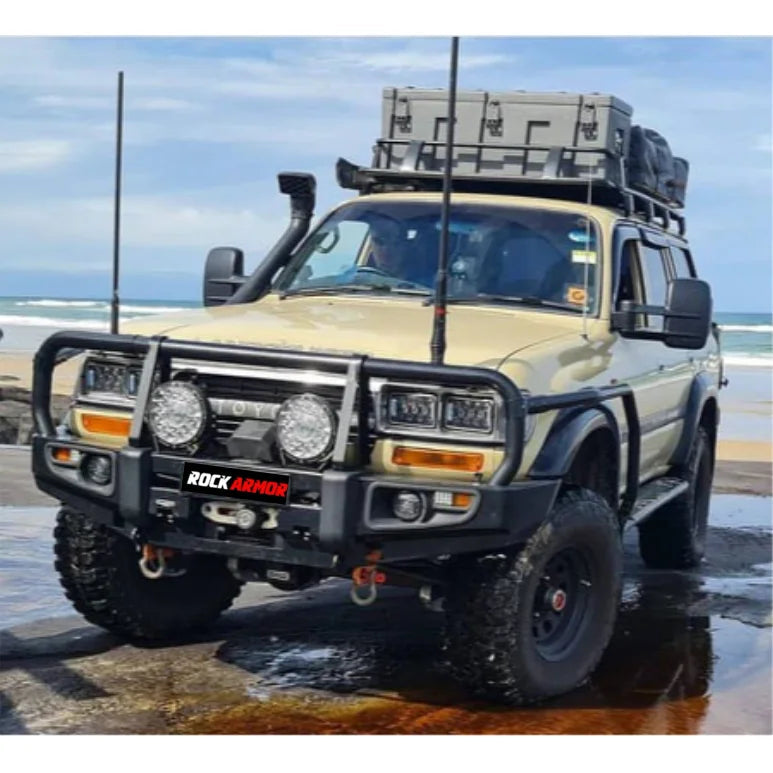 Rockarmor Premium Steel Bullbar To Suit Toyota Landcruiser FJ80 HJ80 HDJ80 1992-1997 (Full Bar Replacement)