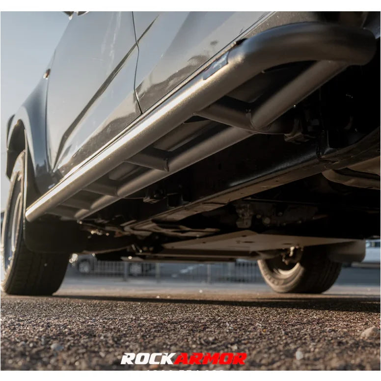 Rockarmor Steel Rock Sliders Side Steps for Isuzu Dmax with 52mm diameter rock sliders
