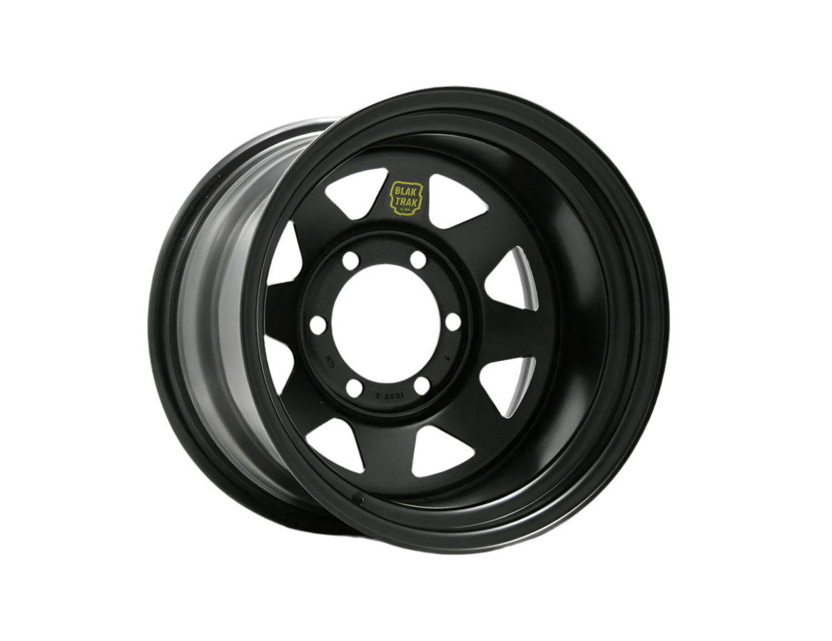 16x8 0 ROH BLAK TRAK RIM 6x114.3 MATT BLACK STEEL RIM