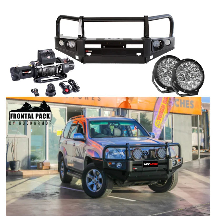 Rockarmor Premium Bullbar Frontal Combo To Suit Toyota Prado 120 2003-2009 (Full Bar Replacement)