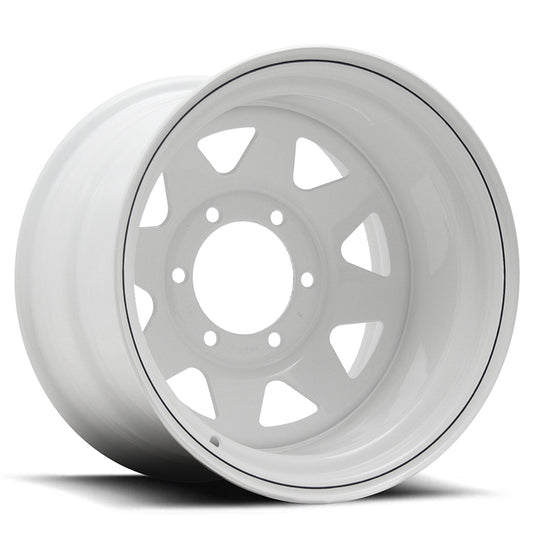 15x10 -44 ROH TRAK 6x139.7 WHITE STEEL RIM