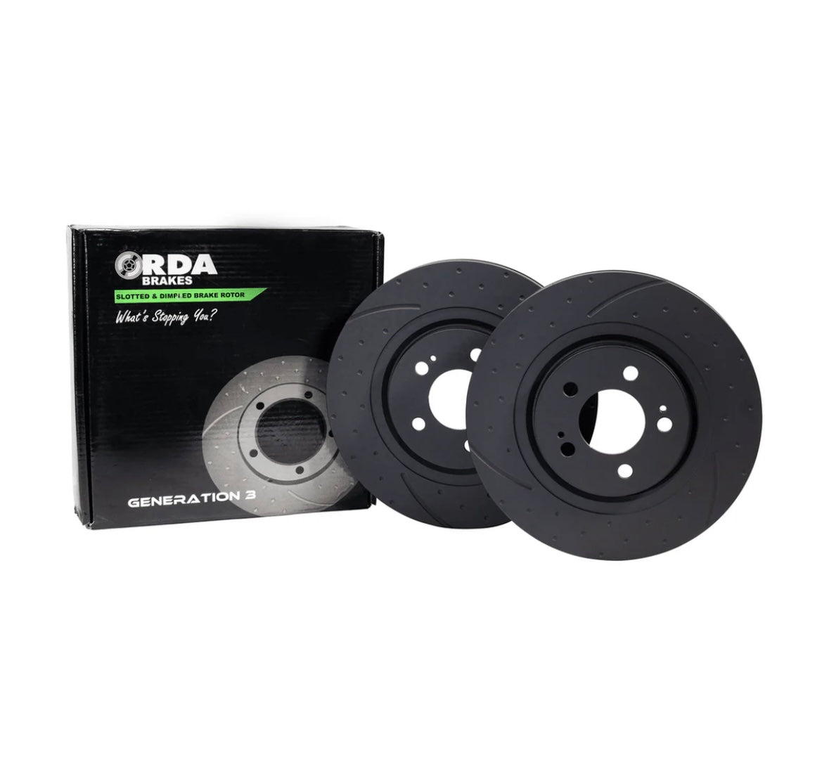 RDA Rear Brake Rotors Dimpled And Slotted - Toyota Landcruiser HZJ80 HDJ80 8/1992-1998