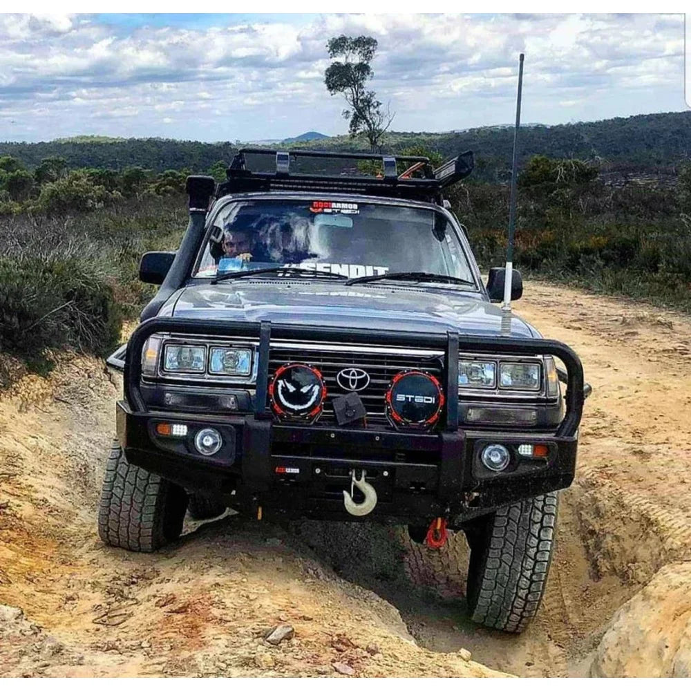 Rockarmor Premium Steel Bullbar To Suit Toyota Landcruiser FJ80 HJ80 HDJ80 1992-1997 (Full Bar Replacement)