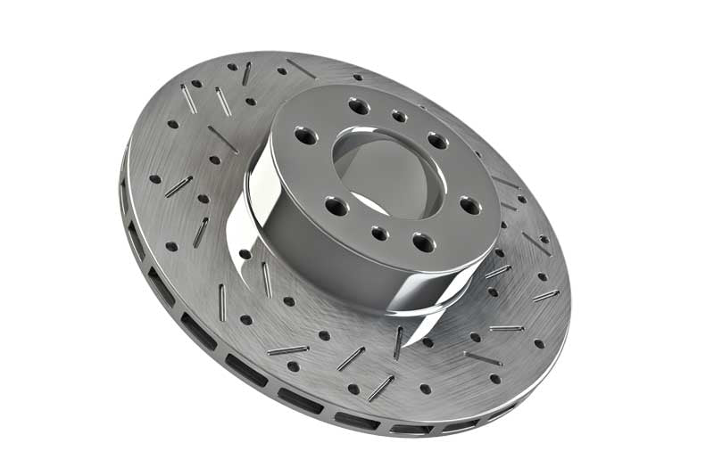 High Performance Dimpled And Slotted Front Disc Rotor - Terrain Tamer - Toyota Prado 90 Series/Toyota Surf 185 Series