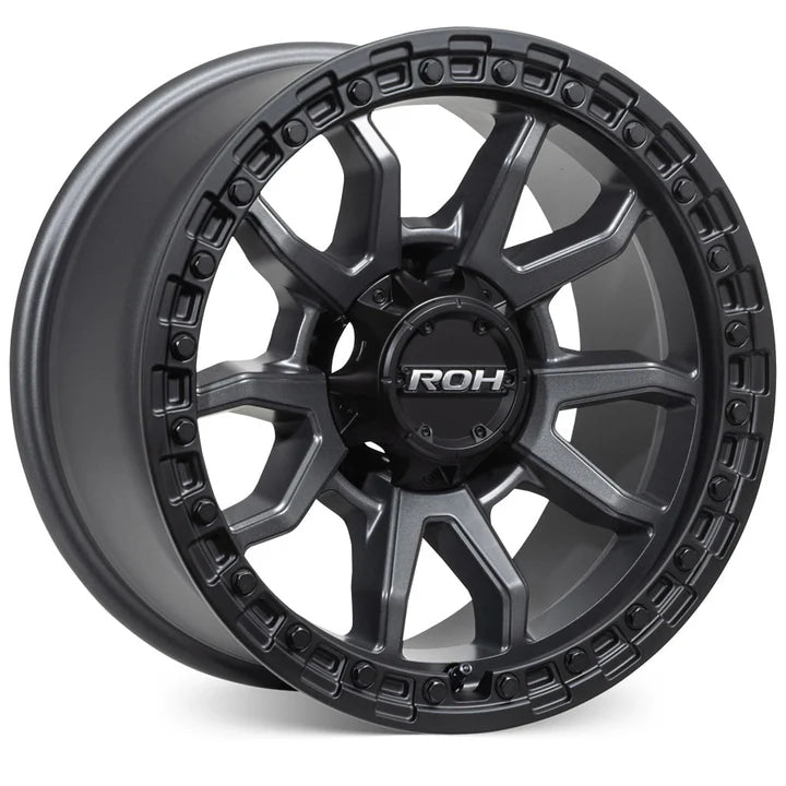 ROH Alloy Raid 5 - Matt Gunmetal With Matt Black Rim Edge