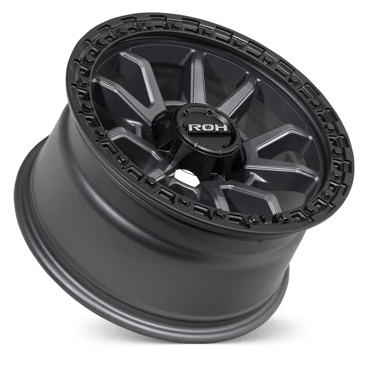 ROH Alloy Raid 5 - Matt Gunmetal With Matt Black Rim Edge