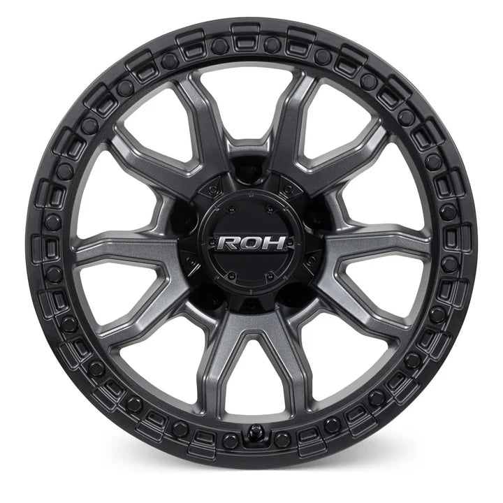 ROH Alloy Raid 5 - Matt Gunmetal With Matt Black Rim Edge
