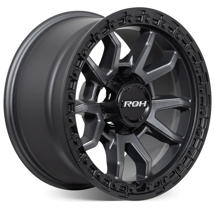 ROH Alloy Raid 5 - Matt Gunmetal With Matt Black Rim Edge