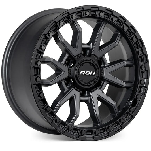 ROH Alloy Raid - Matt Gunmetal With Matt Black Rim Edge
