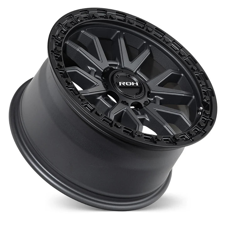 ROH Alloy Raid - Matt Gunmetal With Matt Black Rim Edge