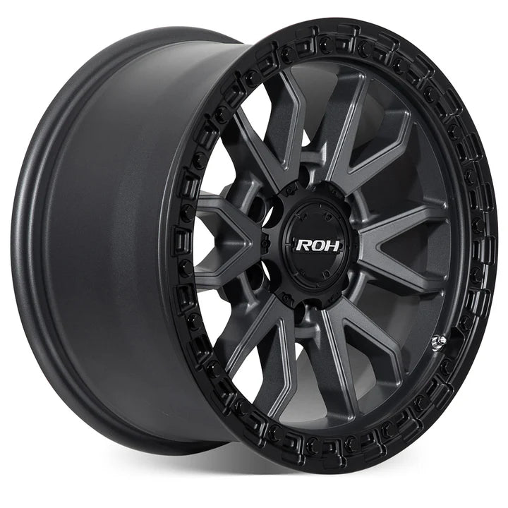 ROH Alloy Raid - Matt Gunmetal With Matt Black Rim Edge