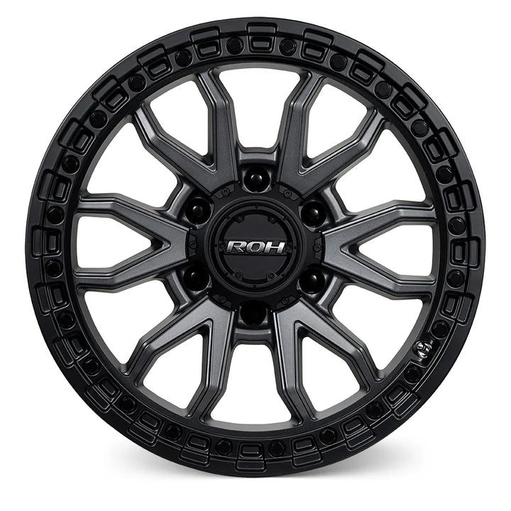ROH Alloy Raid - Matt Gunmetal With Matt Black Rim Edge