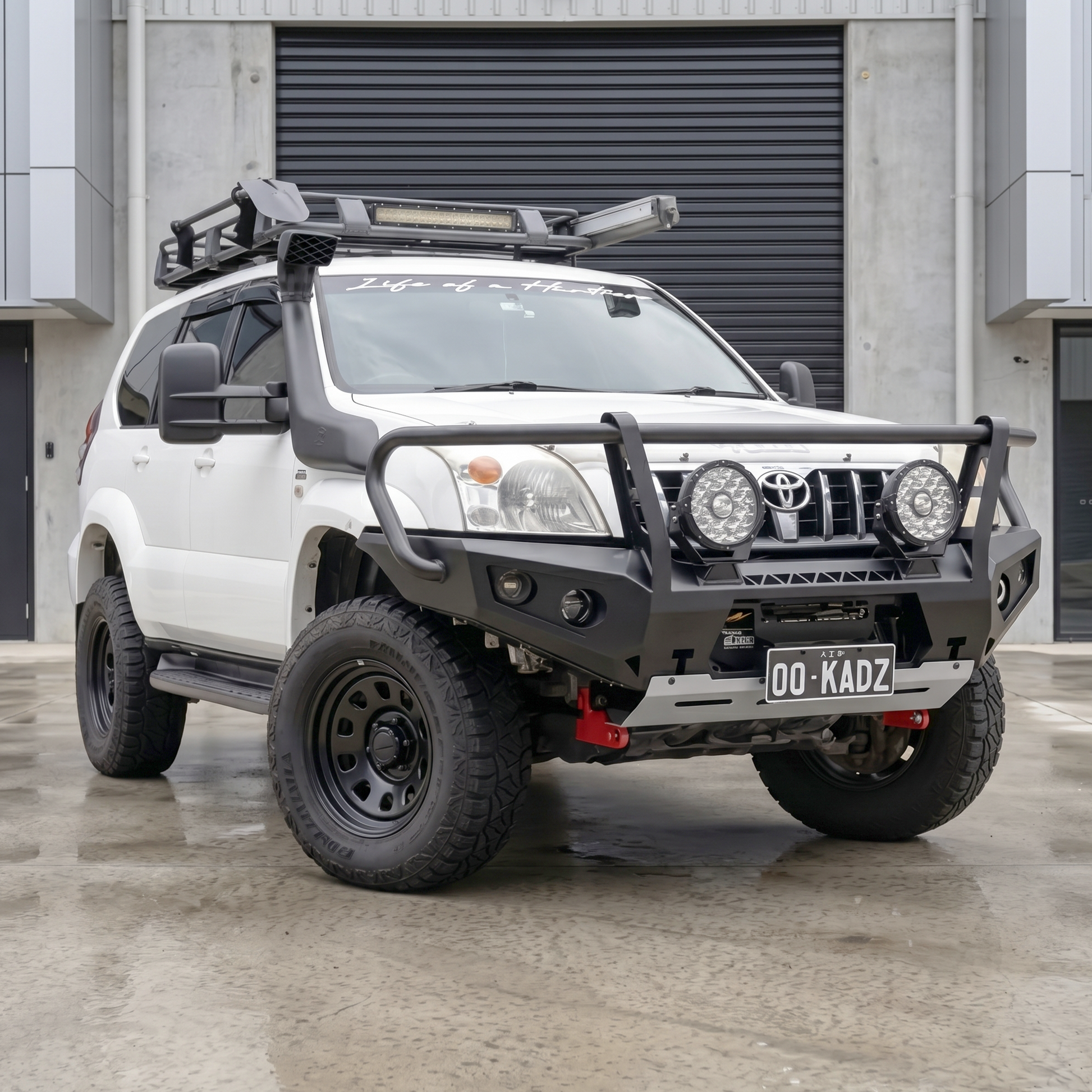 Rockarmor GT Hoop Bullbar - Toyota Prado 120 Series
