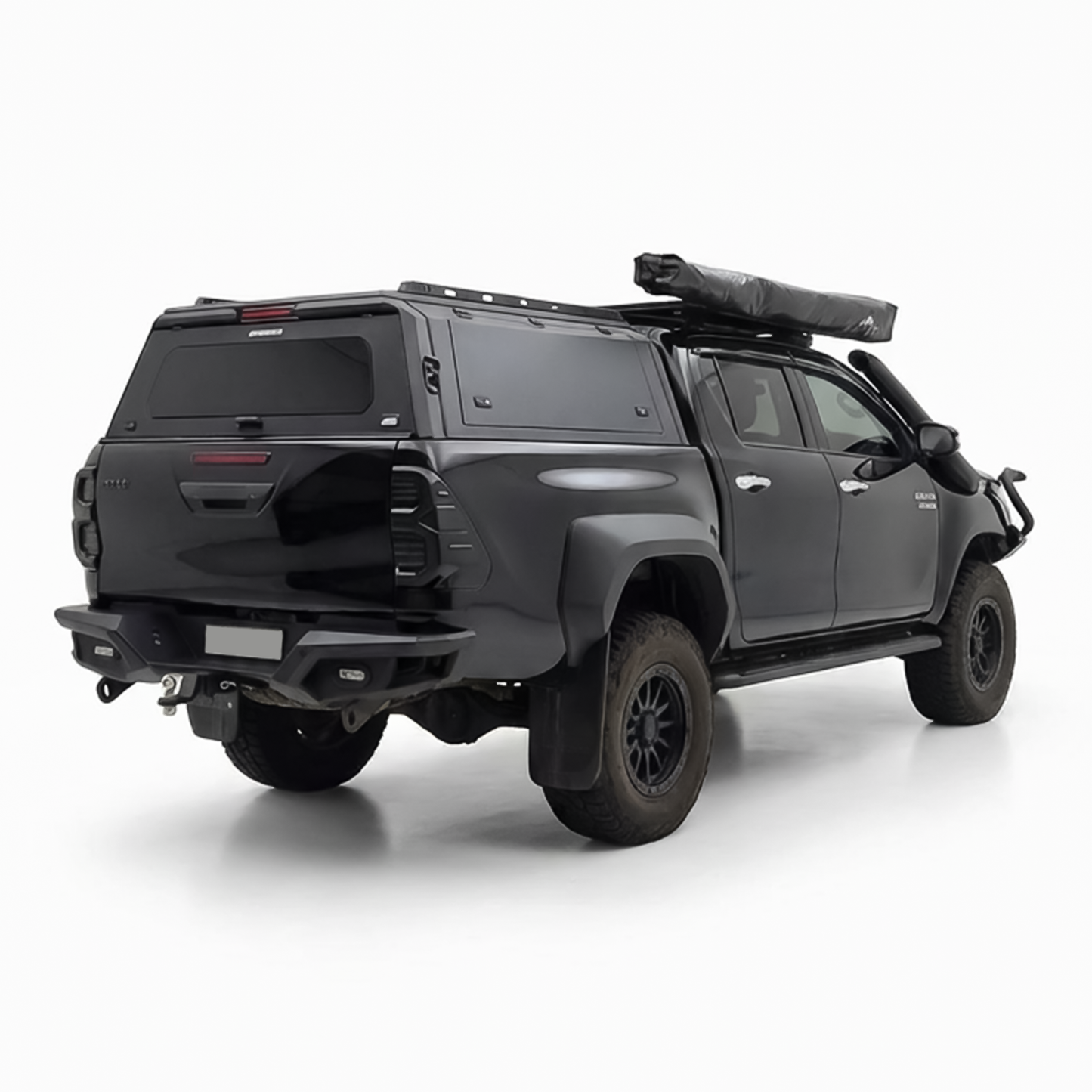 Rockarmor N80 Hilux Aluminium Canopy rear side angle