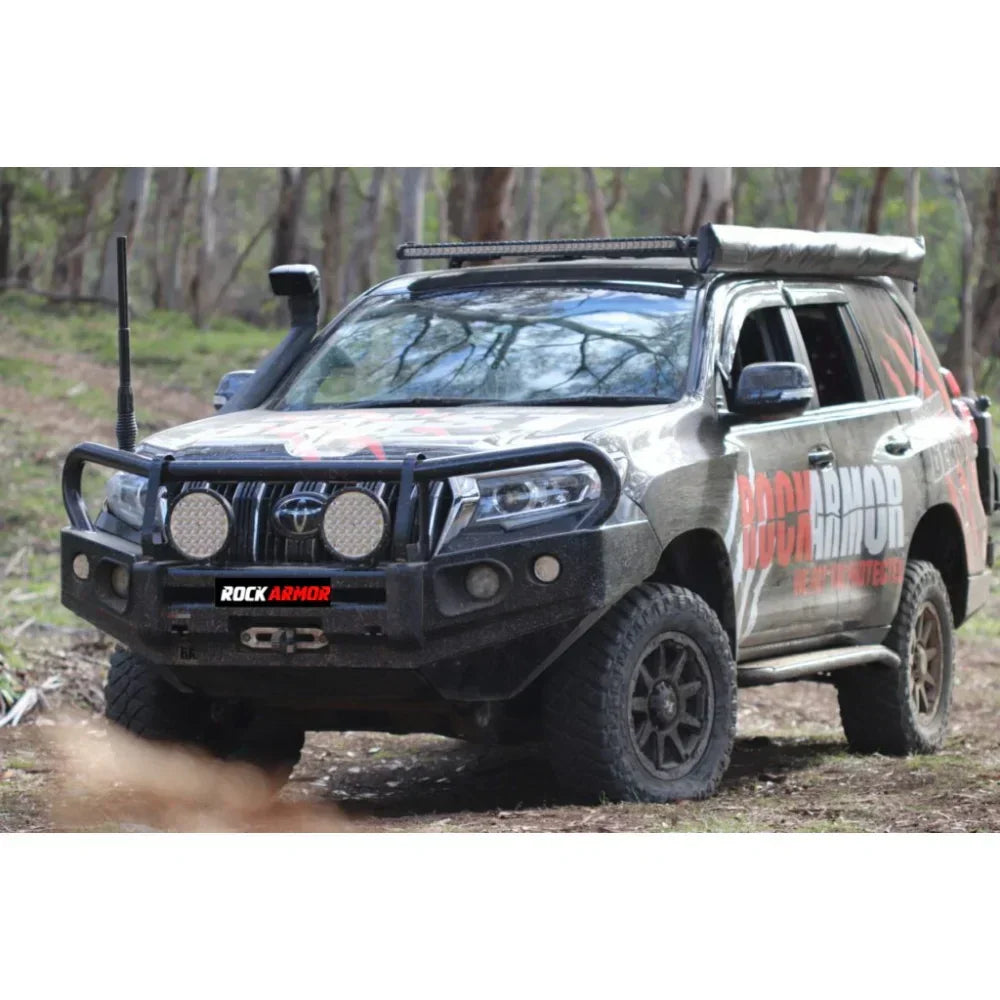 Rockarmor Elite Hoop Steel Bullbar Combo Package - Toyota Prado 150 Series 2018-Current (Full Bar Replacement)