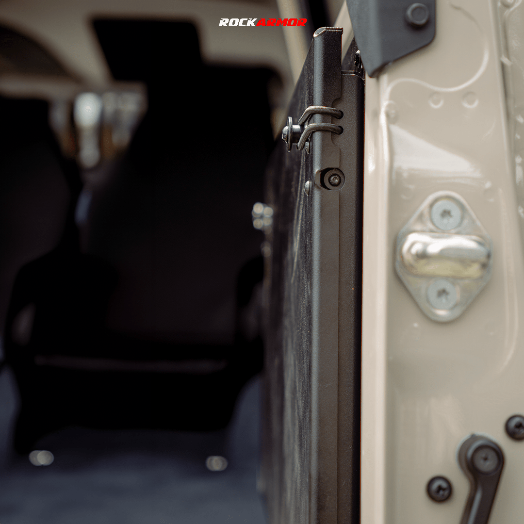 Rockarmor Rear Door Dropdown Table & Pantry — Toyota 70 Series