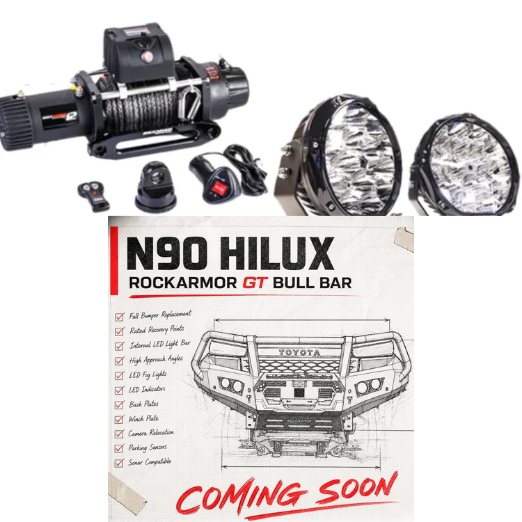 Rockarmor GT Hoop Bullbar Combo Pack - Toyota Hilux N90 2026+