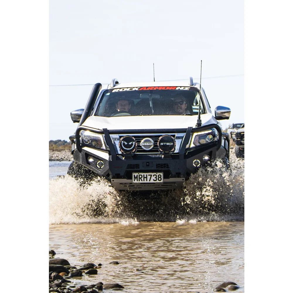 Rockarmor GT Hoop steel bullbar fitted to a Nissan Navara NP300