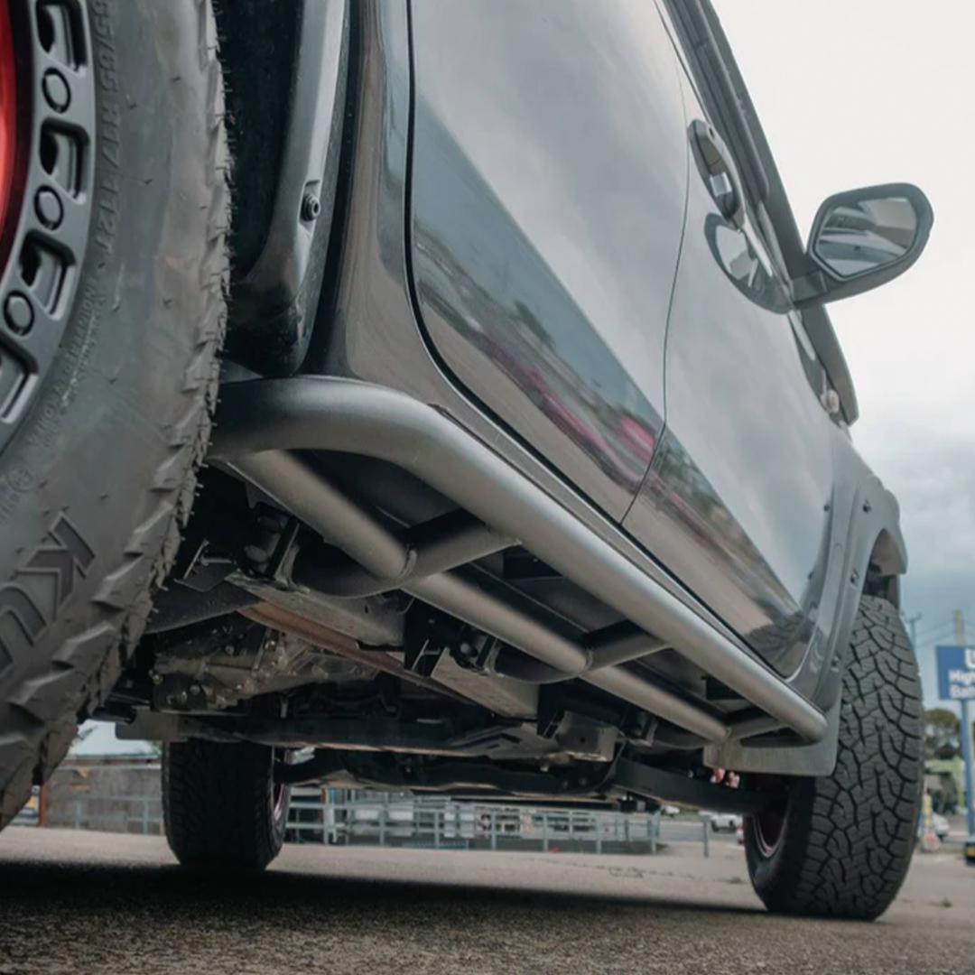 Rockarmor Steel Rockslider Side Steps To Suit Mitsubishi Triton MQ 04/2015 - 10/2018